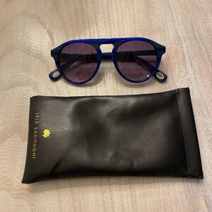 Lele Sadoughi Lisbon blue court side sunglasses - Never Worn!